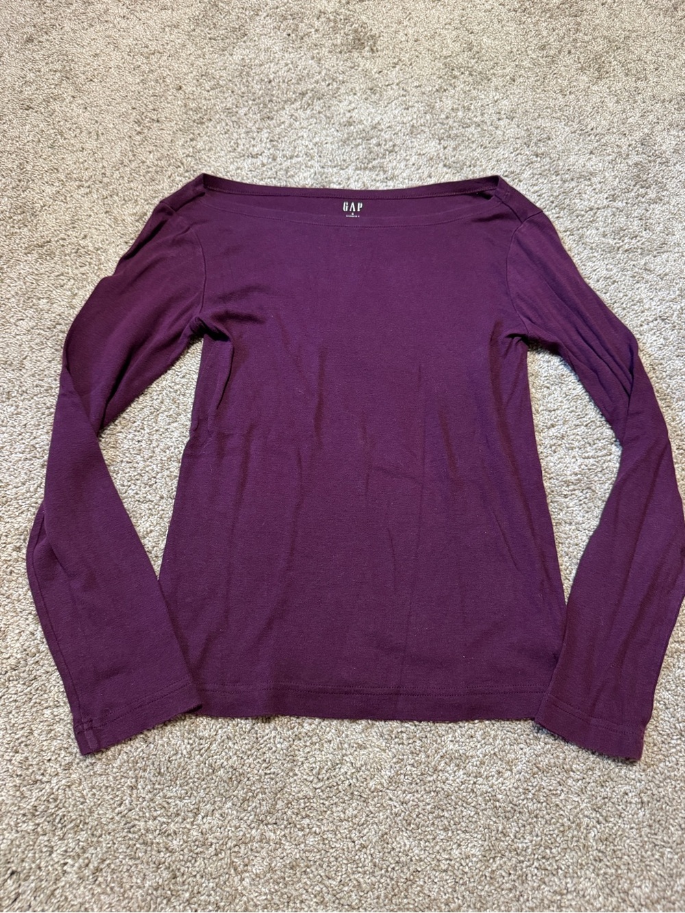 Small Purple Gap long-sleeve boatneck Long sleeve shirt